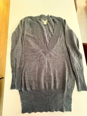 Vintage Joe Fresh Grey V-Neck Women's Sweater